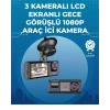 ieg™ Gece Görüşlü 3lü Araç Kamerası – Geri Görüş Destekli, 170° Geniş Açı