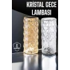 ieg™ Gece Lambası Kristal Lamba Dokunmatik Şarjlı Hediyelik