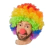 ieg™ Gökkuşağı Afro Peruk ve Kırmızı Sünger Burun
