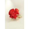 ieg™ Gül Mineli Taşlı Broş