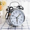 ieg™ Gümüş Renk Metal Çalar Masa Saati