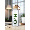 ieg™ Hsnet Cam Matara - 800 Ml Bambu Kapaklı Borosilikat Cam Matara - Ofis Matarası