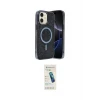 ieg™ iPhone 11 Kılıf Eksen Çizgi - Şeffaf Pasifik Cam Ekran Koruyucu