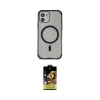 ieg™ iPhone 11 Kılıf Eksen Klasik Koleksiyonu - Siyah Buffer Cam Ekran Koruyucu