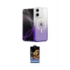 ieg™ iPhone 11 Kılıf Eksen Minimal Özel Seri - Siyah Buffer Hayalet Cam Ekran Koruyucu