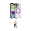 ieg™ iPhone 11 Kılıf Nova Işık Özel Seri - Siyah Bilvis 3D Mat Cam Ekran Koruyucu