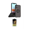 ieg™ iPhone 11 Kılıf Yörünge Çizgi - Siyah Buffer Cam Ekran Koruyucu