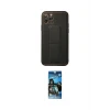 ieg™ iPhone 11 Pro Kılıf Akış Doku - Siyah 34D Izgaralı Cam