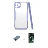 ieg™ iPhone 11 Pro Kılıf Atlas Asil Serisi - Siyah 360 Mat Full Body Arka Koruyucu + Shine Kamera Lens Koruma Cam - GD