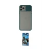 ieg™ iPhone 11 Pro Kılıf Vadi Çizgi - Siyah 34D Izgaralı Cam