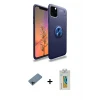 ieg™ iPhone 11 Pro Kılıf Yankı Form Prime - Siyah Polymer Nano Ekran Koruyucu + Shine Kamera Lens Koruma Cam - SH