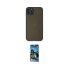ieg™ iPhone 11 Pro Max Kılıf Ahenk Çizgi Serisi - Siyah 34D Izgaralı Cam