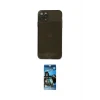 ieg™ iPhone 11 Pro Max Kılıf Ahenk Doku - Siyah 34D Izgaralı Cam
