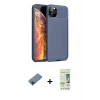 ieg™ iPhone 11 Pro Max Kılıf Eksen Form Prime - Siyah 20D Premium Cam Ekran Koruyucu + Shine Kamera Lens Koruma Cam - SH