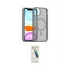 ieg™ iPhone 11 Pro Max Kılıf Siluet Minimal Prime - Şeffaf Pasifik Cam Ekran Koruyucu