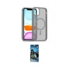 ieg™ iPhone 11 Pro Max Kılıf Siluet Minimal Prime - Siyah 34D Izgaralı Cam