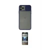 ieg™ iPhone 11 Pro Max Kılıf Vadi Çizgi - Siyah 34D Hayalet Izgaralı Cam