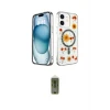 ieg™ iPhone 12 Kılıf Kozmos Doku - Siyah Joko Magic 5D Hayalet Cam