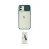 ieg™ iPhone 12 Kılıf Vadi Çizgi - Şeffaf Pasifik Cam Ekran Koruyucu
