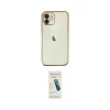 ieg™ iPhone 12 Kılıf Vadi Minimal - Şeffaf Pasifik Cam Ekran Koruyucu