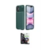 ieg™ iPhone 12 Mini Kılıf Eksen Form Prime - Şeffaf Temperli Cam Ekran Koruyucu