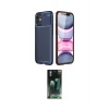 ieg™ iPhone 12 Mini Kılıf Eksen Form Prime - Siyah 360 Mat Full Body Arka Koruyucu