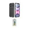 ieg™ iPhone 12 Mini Kılıf Eksen Form Prime - Siyah Polymer Nano Ekran Koruyucu