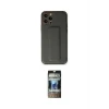ieg™ iPhone 12 Pro Kılıf Akış Doku - Siyah 34D Hayalet Izgaralı Cam