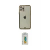ieg™ iPhone 12 Pro Kılıf Eksen Minimal Koleksiyonu - Siyah Polymer Nano Ekran Koruyucu