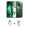 ieg™ iPhone 12 Pro Kılıf Nova Işık Özel Seri - Şeffaf Uv Polymer Nano Ekran Koruyucu + Shine Kamera Lens - GD