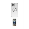 ieg™ iPhone 12 Pro Kılıf Pusula Form - Siyah 34D Hayalet Izgaralı Cam