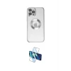 ieg™ iPhone 12 Pro Kılıf Pusula Form - Siyah 3D Antistatik Cam Ekran Koruyucu
