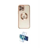 ieg™ iPhone 12 Pro Kılıf Pusula Form - Siyah 3D Antistatik Cam Ekran Koruyucu