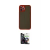 ieg™ iPhone 12 Pro Max Kılıf Ahenk Çizgi Serisi - Şeffaf Temperli Cam Ekran Koruyucu