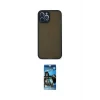 ieg™ iPhone 12 Pro Max Kılıf Ahenk Çizgi Serisi - Siyah 34D Izgaralı Cam