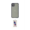 ieg™ iPhone 12 Pro Max Kılıf Ahenk Çizgi Serisi - Siyah Joko 5D Cam