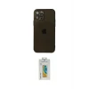 ieg™ iPhone 12 Pro Max Kılıf Ahenk Doku - Siyah Polymer Nano Ekran Koruyucu