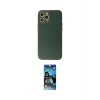 ieg™ iPhone 12 Pro Max Kılıf Ahenk Işık - Siyah 34D Izgaralı Cam