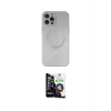 ieg™ iPhone 12 Pro Max Kılıf Akış Minimal Özel Seri - Şeffaf Temperli Cam Ekran Koruyucu