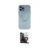 ieg™ iPhone 12 Pro Max Kılıf Akış Minimal Özel Seri - Şeffaf Temperli Cam Ekran Koruyucu