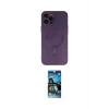 ieg™ iPhone 12 Pro Max Kılıf Akış Minimal Özel Seri - Siyah 34D Izgaralı Cam