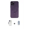 ieg™ iPhone 12 Pro Max Kılıf Akış Minimal Özel Seri - Siyah Joko Magic 5D Cam + Shine Kamera Lens - LT