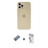 ieg™ iPhone 12 Pro Max Kılıf Atlas Minimal Prime - Şeffaf Uv Polymer Nano Ekran Koruyucu + Metal Kamera Lens Koruma Cam - KI