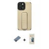 ieg™ iPhone 12 Pro Max Kılıf Çekirdek Yansıma - Siyah 6D Mat Seramik Hayalet Nano Ekran Koruyucu + Shine Kamera Lens Koruma Cam - SH