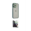 ieg™ iPhone 12 Pro Max Kılıf Eksen Doku Prime - Şeffaf Temperli Cam Ekran Koruyucu