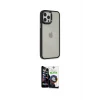 ieg™ iPhone 12 Pro Max Kılıf Eksen Doku Prime - Şeffaf Temperli Cam Ekran Koruyucu