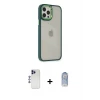 ieg™ iPhone 12 Pro Max Kılıf Eksen Doku Prime - Siyah Joko Magic 5D Cam + Shine Kamera Lens - LT