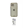 ieg™ iPhone 12 Pro Max Kılıf Eksen Minimal Koleksiyonu - Şeffaf Uv Polymer Nano Ekran Koruyucu