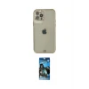 ieg™ iPhone 12 Pro Max Kılıf Eksen Minimal Koleksiyonu - Siyah 34D Izgaralı Cam