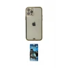 ieg™ iPhone 12 Pro Max Kılıf Eksen Minimal Koleksiyonu - Siyah 34D Izgaralı Cam